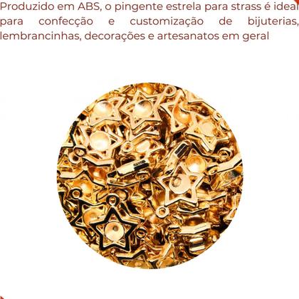 Imagem de Pingente estrela para strass 14x17mm em abs com 250gr