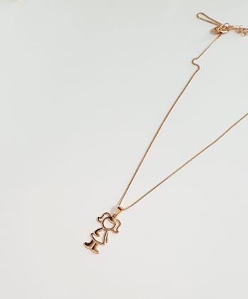 Imagem de Pingente Filha Menina com Colar veneziana com extensor banhado ouro18k