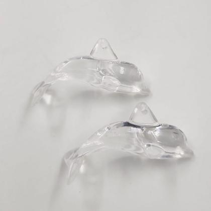 Imagem de Pingente Golfinho 18x47mm Transparente 10pçs 20g Biju