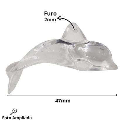 Imagem de Pingente Golfinho 18x47mm Transparente 10pçs 20g Biju