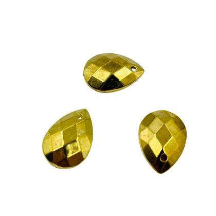 Pingente Gota 12x9mm 10pçs Sextavado Dourado Bijuteria 3g - Macall Imagem de Pingente Gota 12x9mm 10pçs Sextavado Dourado Bijuteria 3g