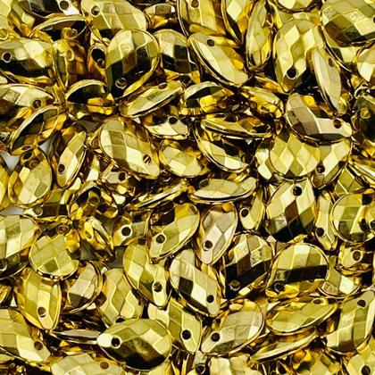 Pingente Gota 12x9mm 10pçs Sextavado Dourado Bijuteria 3g - Macall Imagem de Pingente Gota 12x9mm 10pçs Sextavado Dourado Bijuteria 3g