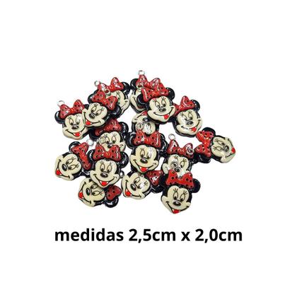 Imagem de Pingente infantil Minnie para bijuterias divertidas pulseira colar brinco acessórios em geral 20uni