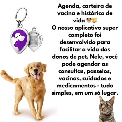Imagem de Pingente Inteligente Localizador Rastreador com QRCode Plaquinha de Indentificação Pet para Gatos Cachorros Animais de Estimação Perdidos