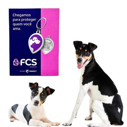 Imagem de Pingente Inteligente Localizador Rastreador com QRCode Plaquinha de Indentificação Pet para Gatos Cachorros Animais de Estimação Perdidos