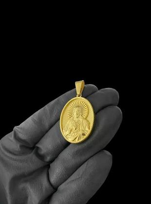 Imagem de Pingente Jesus Oval - Banhado A Ouro 18K