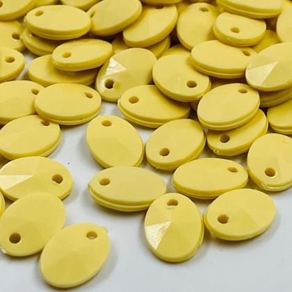 Imagem de Pingente Lentilha Amarelo 11x8mm 200pçs 60g Oval Bijuterias Artesanato
