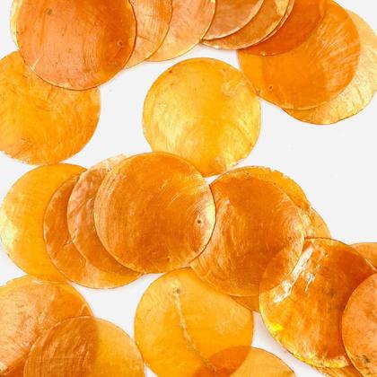 Pingente Madrepérola Lamina 34mm 20pçs Laranja Natural Arte - Macall Imagem de Pingente Madrepérola Lamina 34mm 20pçs Laranja Natural Arte