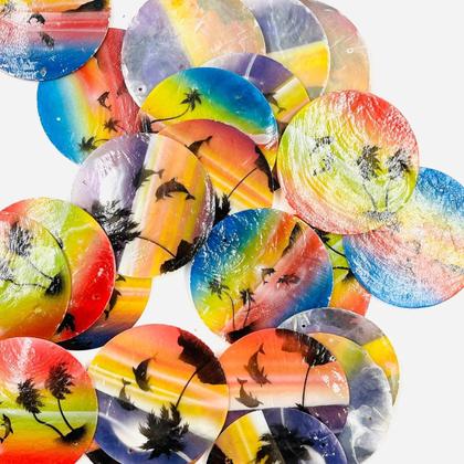 Pingente Madrepérola Lamina 59mm 20pçs Desenhos Praia Arte - Macall Imagem de Pingente Madrepérola Lamina 59mm 20pçs Desenhos Praia Arte