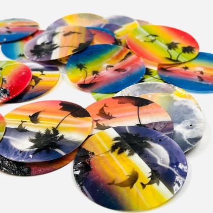Pingente Madrepérola Lamina 59mm 20pçs Desenhos Praia Arte - Macall Imagem de Pingente Madrepérola Lamina 59mm 20pçs Desenhos Praia Arte