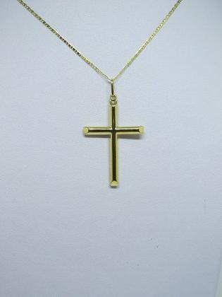 Imagem de Pingente Masculino Cruz Crucifixo 2.7cm Ouro 18k 750