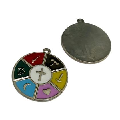 Imagem de Pingente Medalha das 7 Linhas da Umbanda Candomblé