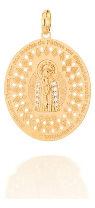 Imagem de Pingente Medalha Oval Nossa Senhora De Fáti 542374