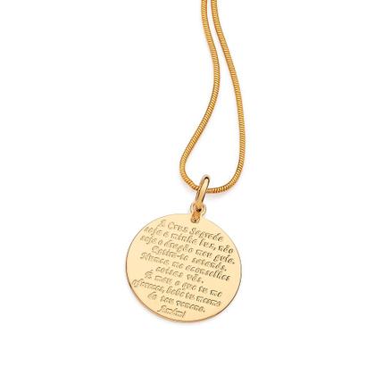 Imagem de Pingente medalha são bento banhada a ouro  542860 Rommanel