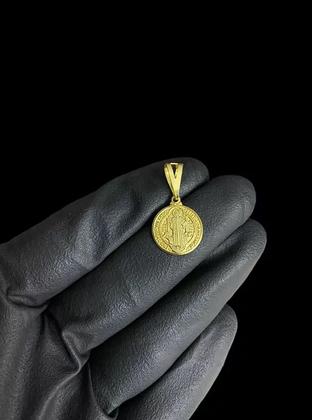 Imagem de Pingente Medalha São Bento (P) - Banhado A Ouro 18k