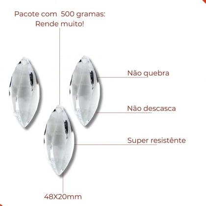 Pingente navete trabalhado 48x20mm em acrilico com 500gr - - Nenhum fabricante - Imagem de Pingente navete trabalhado 48x20mm em acrilico com 500gr
