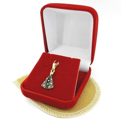 Imagem de Pingente Nossa Senhora Aparecida 22Mm Folheada Ouro Pi187