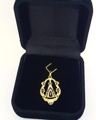 Imagem de Pingente Nossa Senhora Em Ouro 18k A Laser Com Zirconia