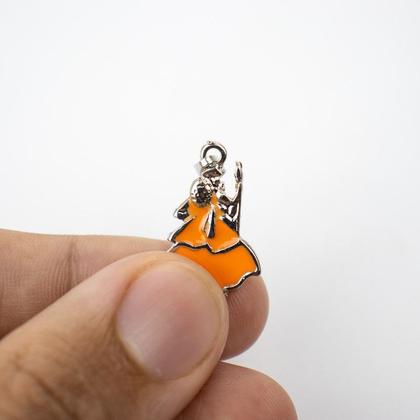 Imagem de Pingente Orixá Ewa Laranja Candomblé Niquelado 23 mm