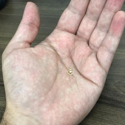 Imagem de Pingente Ouro 18k Trevo Laser Coração Zircônia P Espelhado PG-124