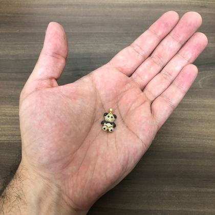 Imagem de Pingente Ouro 18k Urso Ursinho Panda Com Zircônias P754