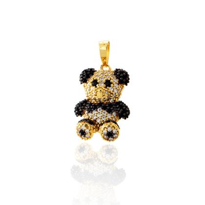 Imagem de Pingente Ouro 18k Urso Ursinho Panda Com Zircônias P754