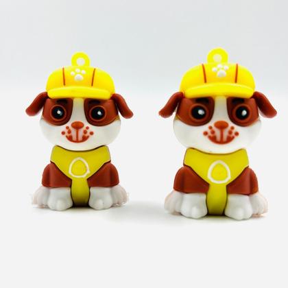 Imagem de Pingente Patrulha Canina Rubble 44x33mm 1un Emborrachado