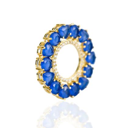 Imagem de Pingente pedra azul banhado a ouro 18k