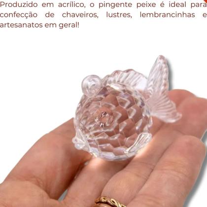 Imagem de Pingente peixe 40x30mm em acrilico com 500gr