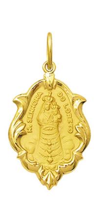 Imagem de Pingente Pequeno Modelo Trabalhado Ornato 1.3cm Santos Ouro 18k ( 47 Santos ) K070