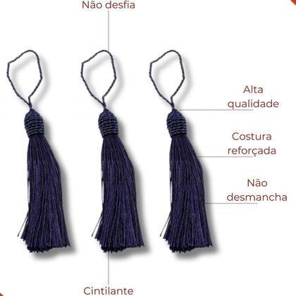 Imagem de Pingente pompom tassel com tulipa 90mm em poliester com 5 peças