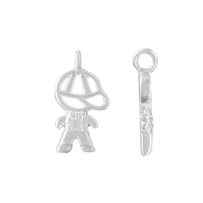 Imagem de Pingente prata filho menino cravejado banhado sem corrente