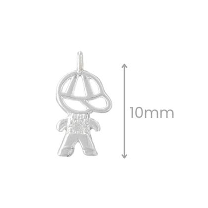 Imagem de Pingente prata filho menino cravejado banhado sem corrente