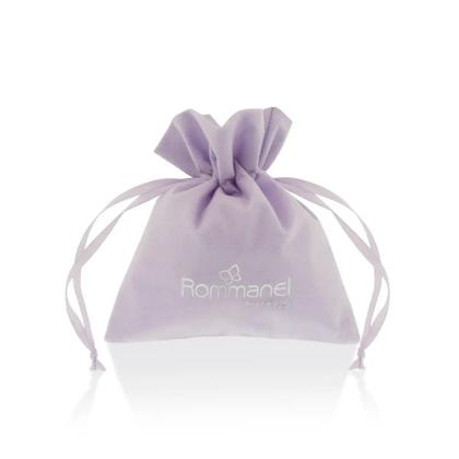 Imagem de Pingente rommanel feminino prata 925 oval cravejada pedra zircônia azul escuro 840108