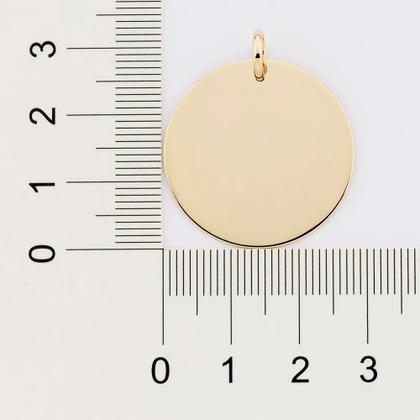 Imagem de Pingente rommanel unissex banhado ouro 18k redondo personalizável foto 542773