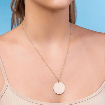 Imagem de Pingente rommanel unissex banhado ouro 18k redondo personalizável foto 542773