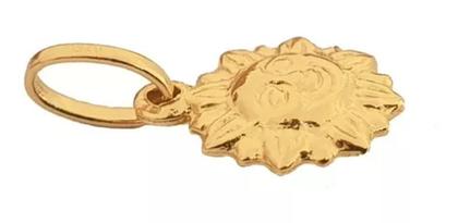 Imagem de PINGENTE SOL DUPLA FACE EM OURO 18K 750 (cod45y)