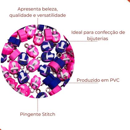 Imagem de Pingente stitch 10x05mm em pvc com 250 peças