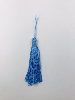 Imagem de Pingente tassel de seda c/12un - Azul Celeste - MM Biju