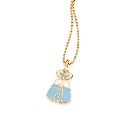 Imagem de Pingente vestido cinderela banhado AZUL 542823 Rommanel