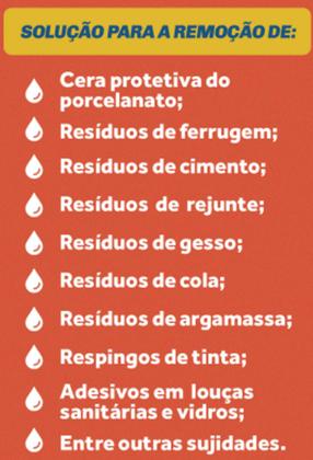 Imagem de Pingo Mágico F12 Pós Obra 5L Limpa Porcelanato Rejunte Cola em Vidros Janelas Cimento