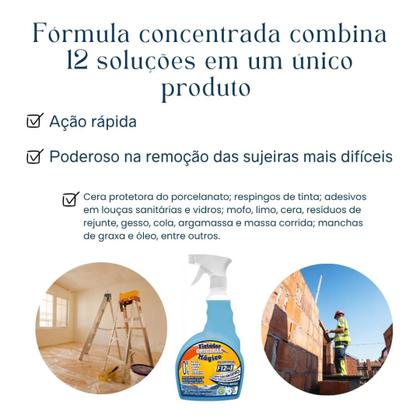 Imagem de Pingo Mágico F12 Pós Obra Limpa Porcelanato - Kit 3 Uni