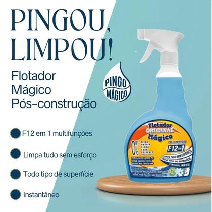 Imagem de Pingo Mágico F12 Pós Obra Limpa Porcelanato - Kit 3 Uni