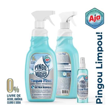 Imagem de Pingo Mágico Limpa Vidros Secagem Ultra Rápida - Kit 3 un