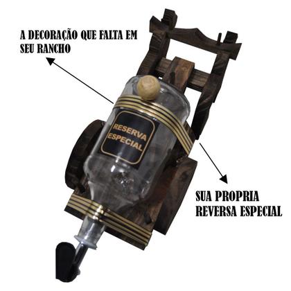 Imagem de Pingometro Carroça de Boi Dosador 1lt Mdf Madeira