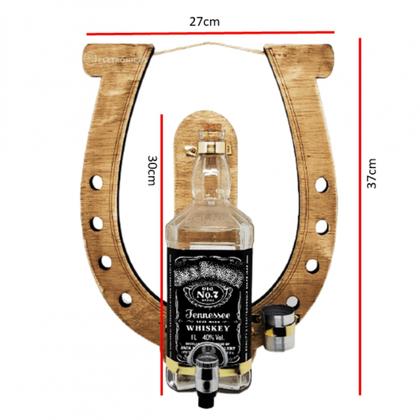 Imagem de Pingômetro Ferradura JACK Artesanal Garrafa Vidro Para Bebida Decoração RA050