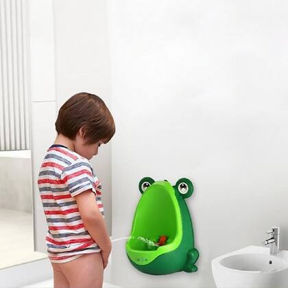 Imagem de Pinico Infantil Sapinho Com Ventosa Mictorio Parede Menino