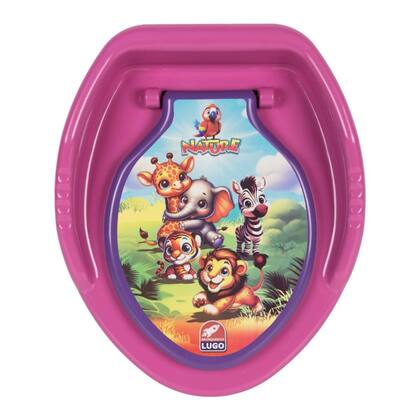 Imagem de Pinico Infantil Troninho Desfralde Privadinha Rosa e Roxo Menina