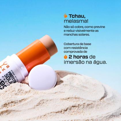 Imagem de Pink Cheeks Pink Stick FPS 90 FPUVA 70 21Km Protetor Solar Facial com Cor 14g