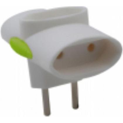 Imagem de Pino 3 Saidas 2 Polos Daneva ''T'' Branco Dn1511 - Kit C/12